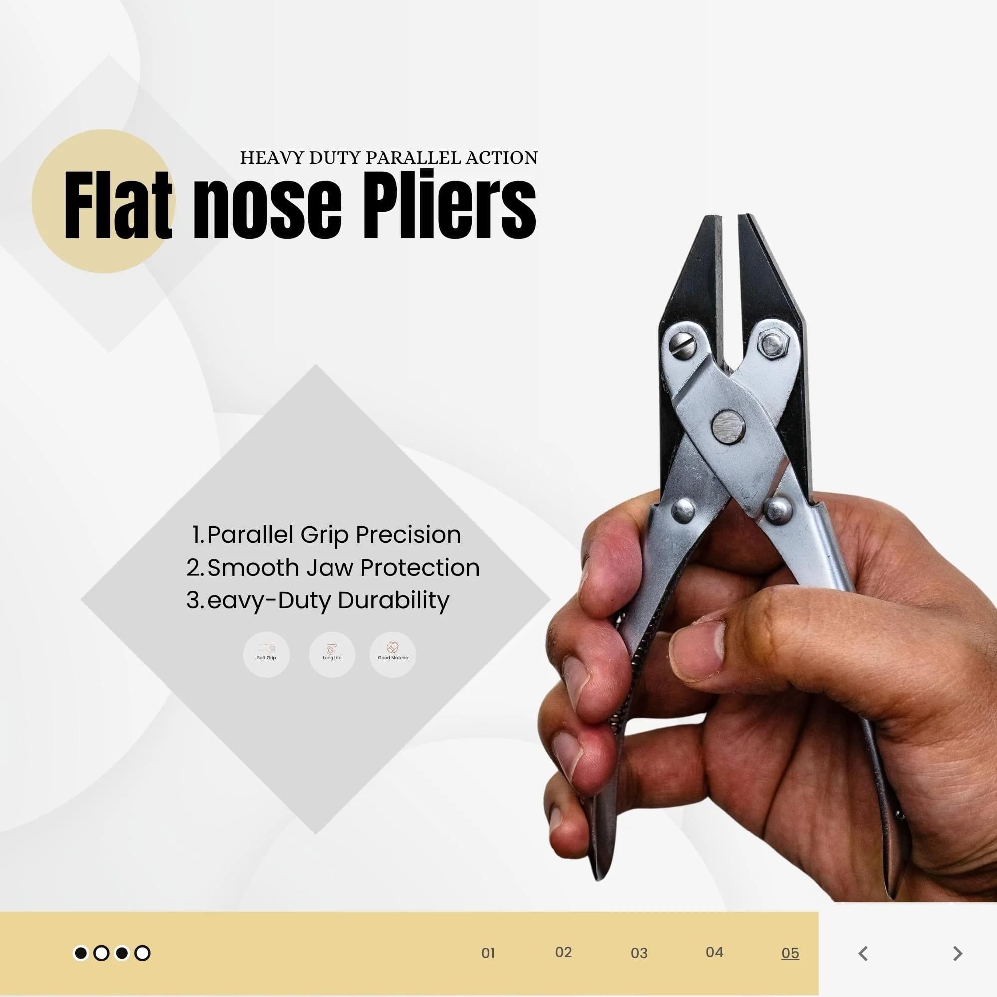Flat Nose Parallel Action Pliers (140mm) | Jewelry Making Tool