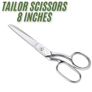 Heavy Duty Fabric Scissors 8 Inch with Ultra-Sharp Carbon Steel Blades for Sewing, Tailoring, and Crafting